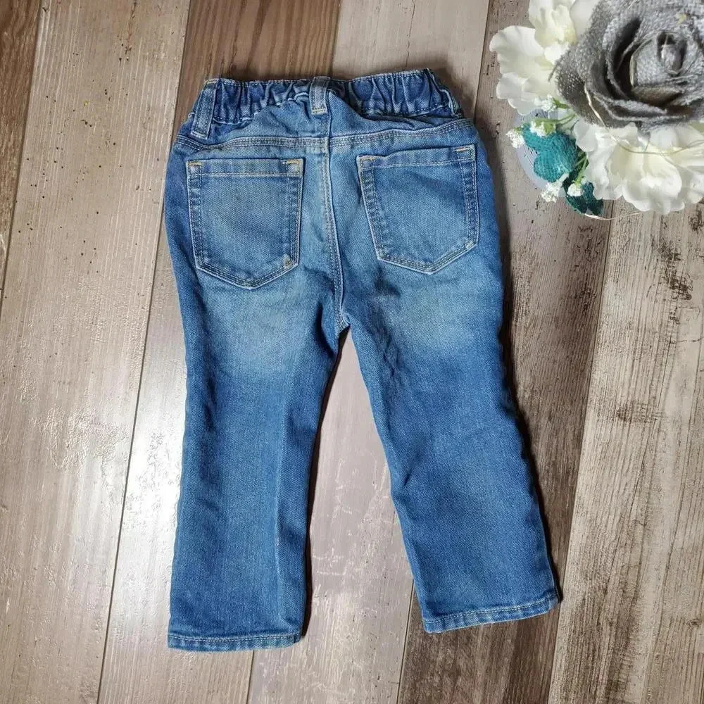 Old Navy Straight Blue Medium Wash Denim Jeans Boys Size 18-24m GUC